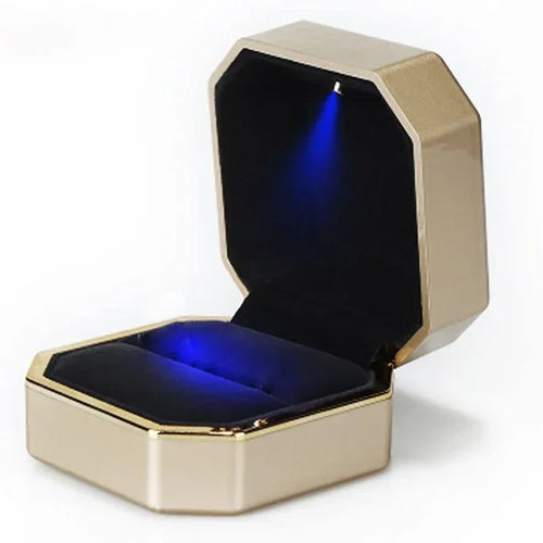 New 1PCS Luxury Ring Box Square Velvet Wedding Ring Case Jewelry Gift