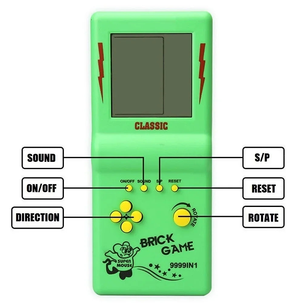 Mini Portable Game Console BRICK GAME Handheld Players Nostalgic