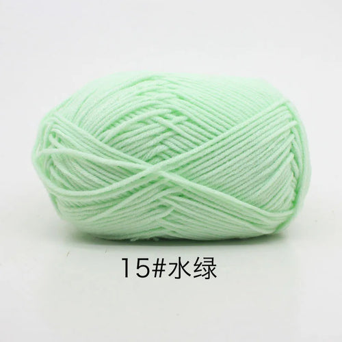 40-50g/Set 4ply Milk Cotton(80%) Knitting Yarn Needlework Dyed Lanas