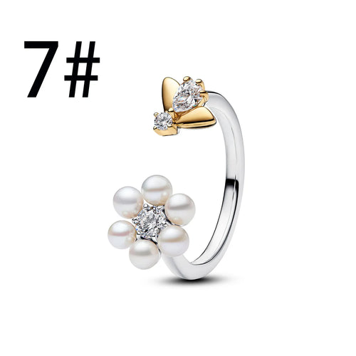 New 925 Sterling Silver Charms Heart Bee Flower key Lock Earrings