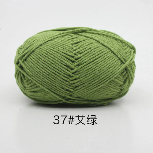 40-50g/Set 4ply Milk Cotton(80%) Knitting Yarn Needlework Dyed Lanas