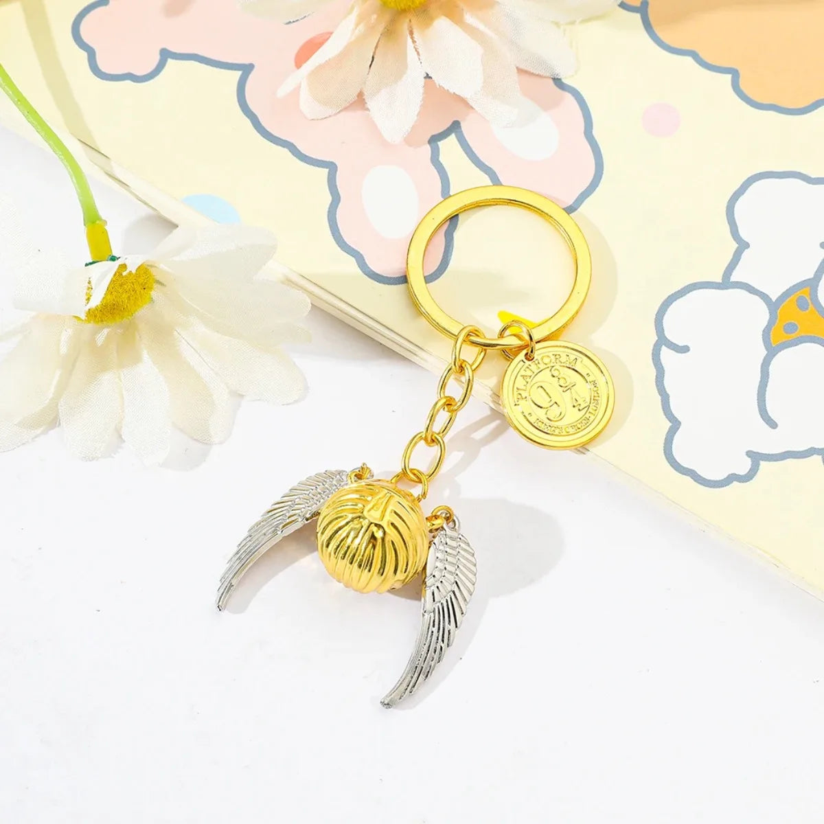 Keychain Golden Snitch Pendant Fashion Trend Backpack Accessory for