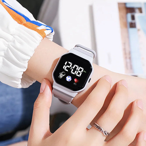 Kids Watch Sport LED Digital Watches Football Silicone Strap
