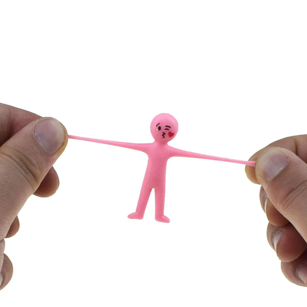 10Pcs Novelty Stretchy Stretch Toy Cute Colorful Yellow Stress Relief