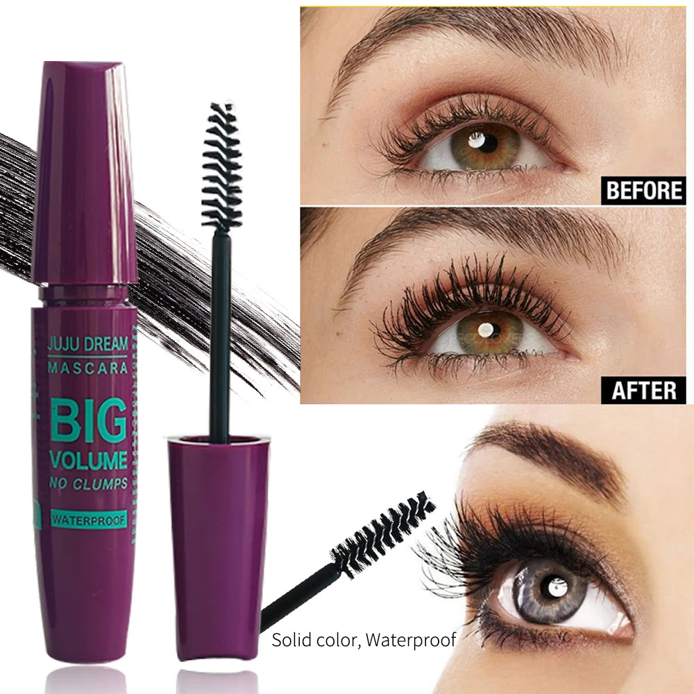 4D Black Mascara - Long-Lasting, Volumizing & Curling for All Skin