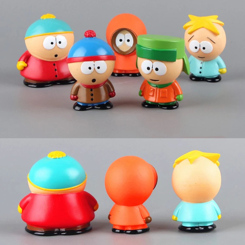 6cm 5PCS Set Southern Park Action Figure Toy Stan Eric Creative