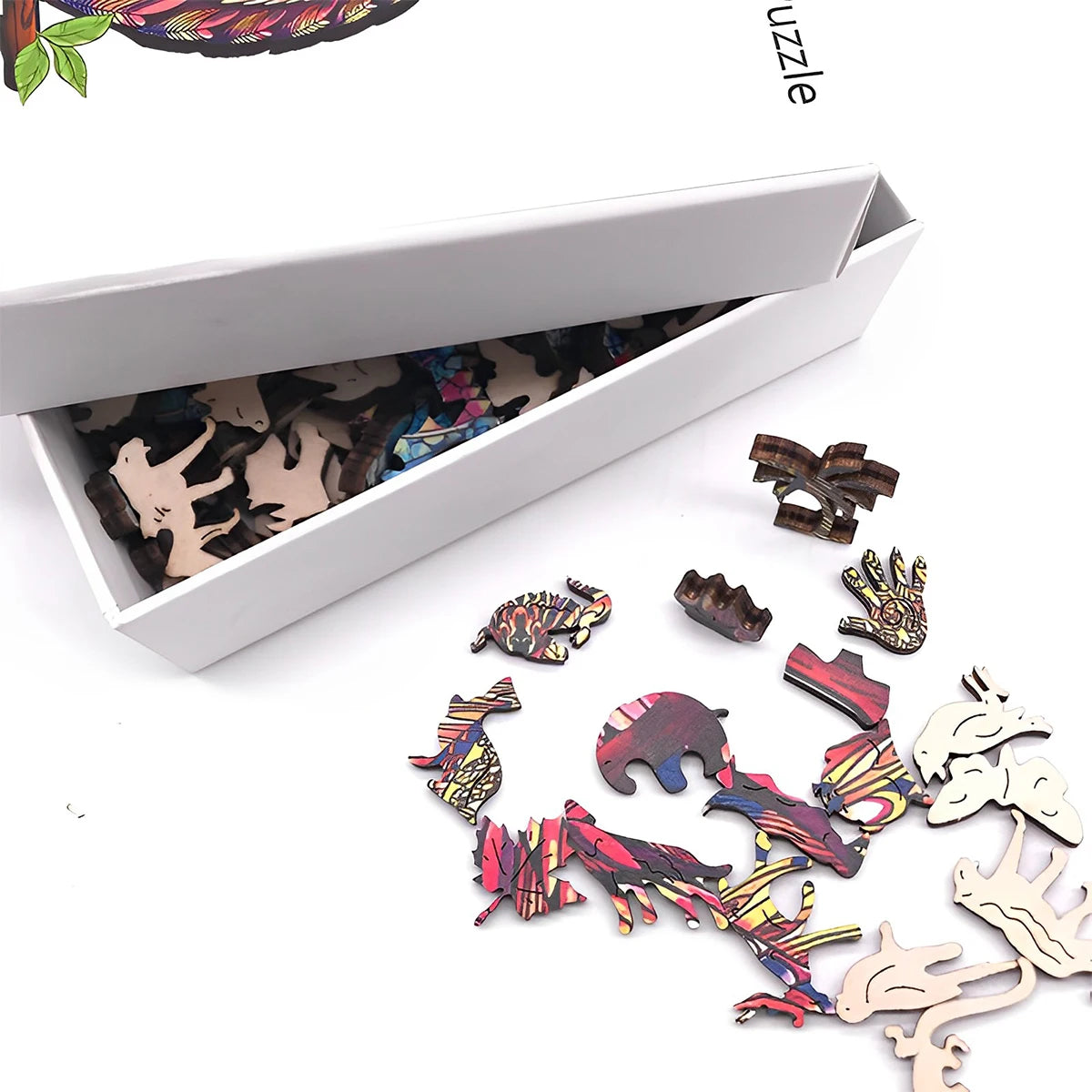 unique Cat Pattern Wooden Puzzle,Irregular Animal Shapes,  Leisure
