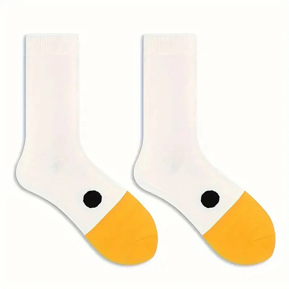 1/6 Pairs Cartoon Women Socks Fashionable And Versatile Cute Design