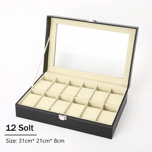 Hot Sale PU Leather Display Storage Collection Organizer watch box