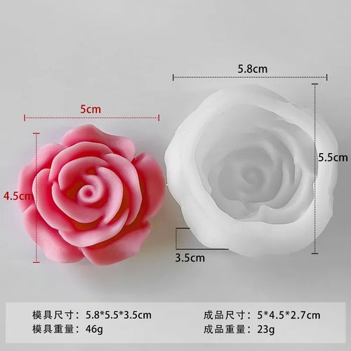 3D Mini Rose Flower Silicone Candle Mold DIY Craft Resin Gypsum Cement