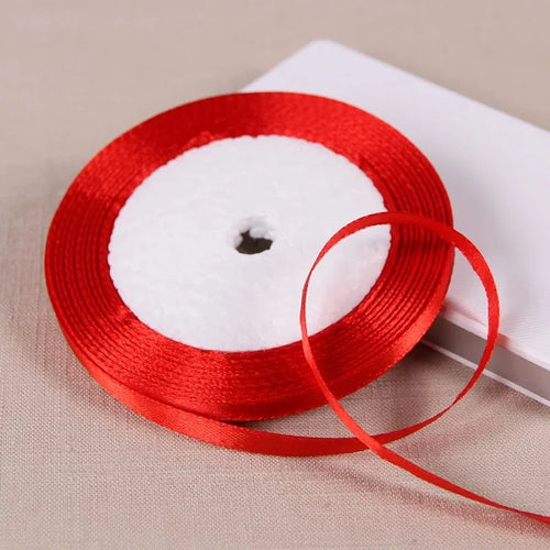 25Yards 6mm Silk Satin Ribbons for Crafts Bow Handmade accessories for