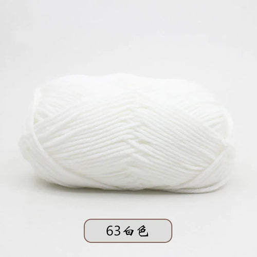40-50g/Set 4ply Milk Cotton(80%) Knitting Yarn Needlework Dyed Lanas
