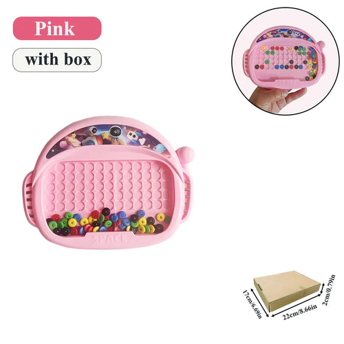 1 PCS Children's Magnetic Doodle Board with Pen & Beads Drawing Toy
