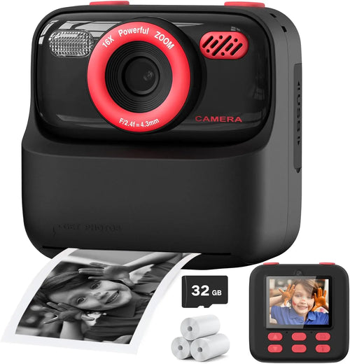 AMORUS Kids Camera Instant 1080P HD Dual Lens Selfie Digital Camera