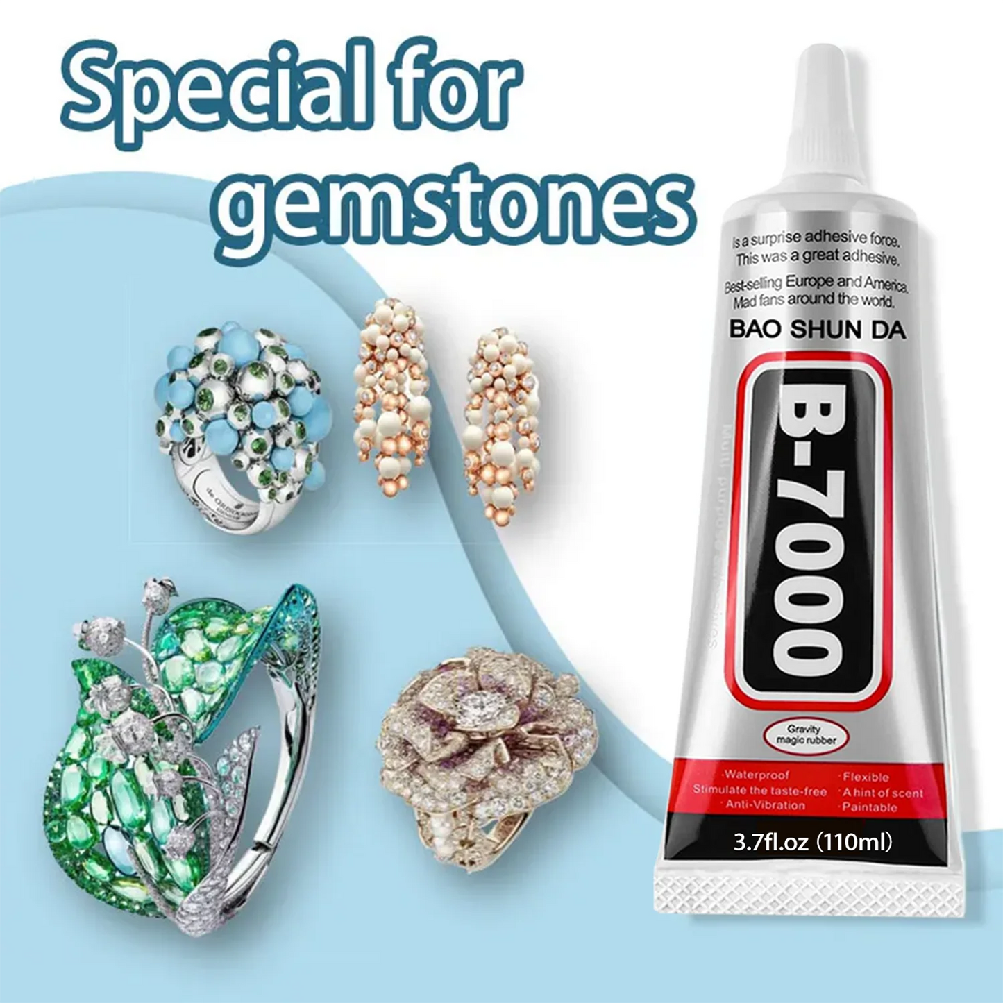 B7000 transparent glue,with precision nib,rhinestone glue,rhinestone