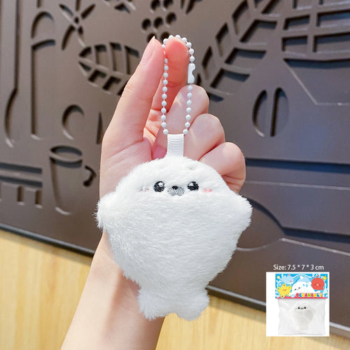 Baby seal plush toy bag pendant, cartoonish and cute plush doll