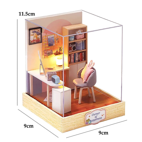 Kitten Mini Doll House 3D Puzzle Assembly Model Building Kit Creative