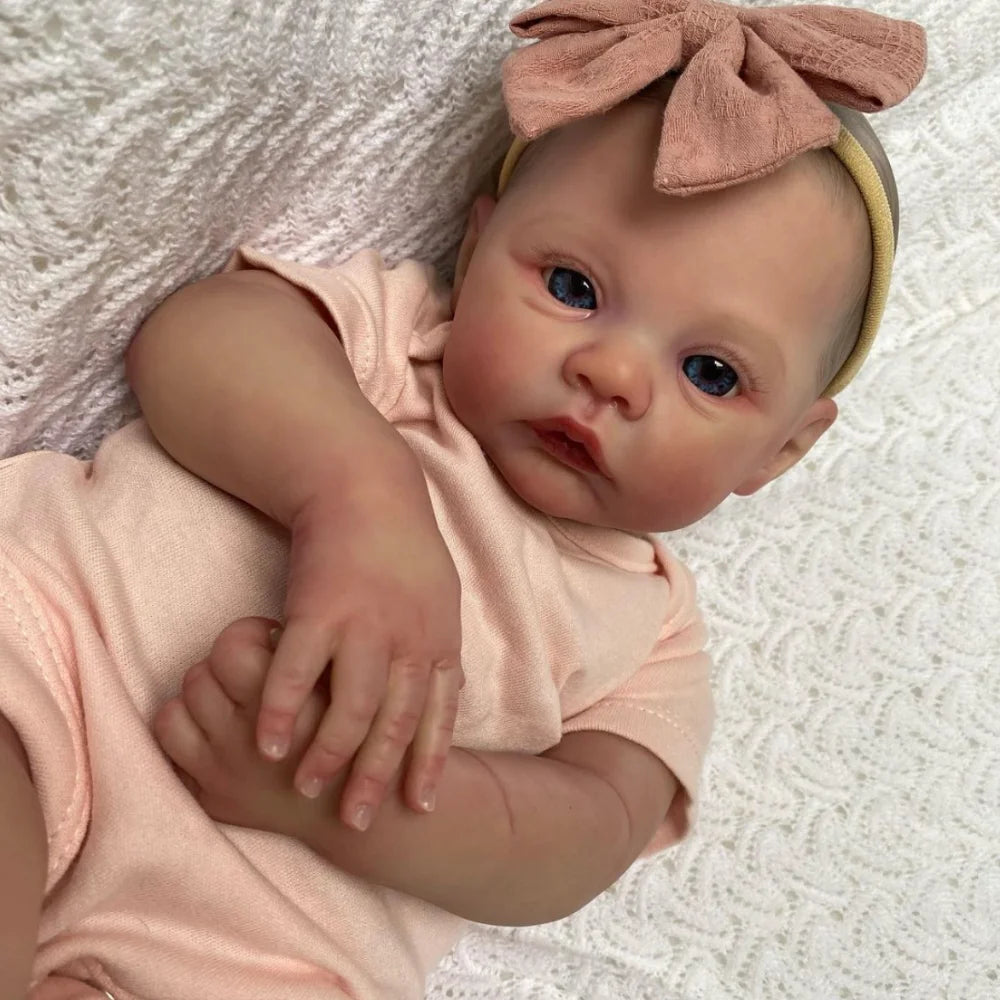 NPK 18inch Reborn Baby Doll Meadow Soft Body 100% handmade 3D Skin