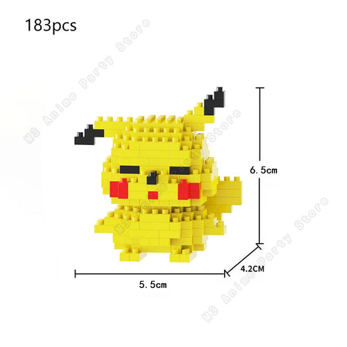 Pokemon Building Blocks Set Pikachu Bricks Block Assembling Micro