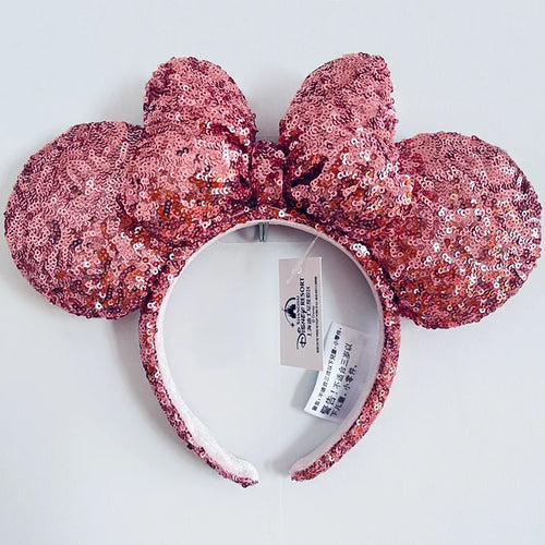 Disney Princess Headband Mickey Ear Rapunzel Snow White Sequin Bow