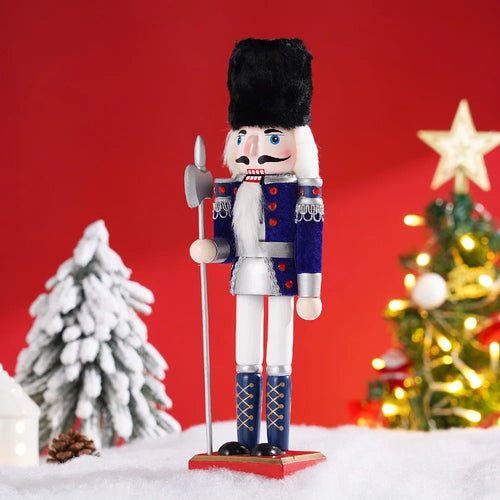 30CM Nutcracker Wooden Soldier Doll Puppet Creative Craft Holiday