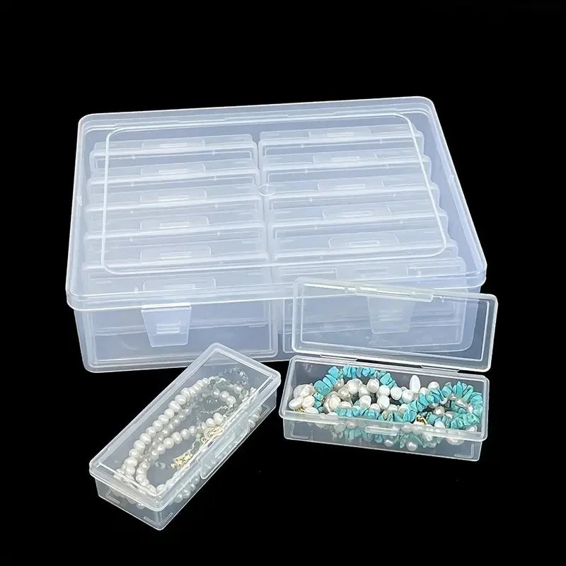 6/12 adjustable rectangular storage boxes, suitable for crafts, beads,