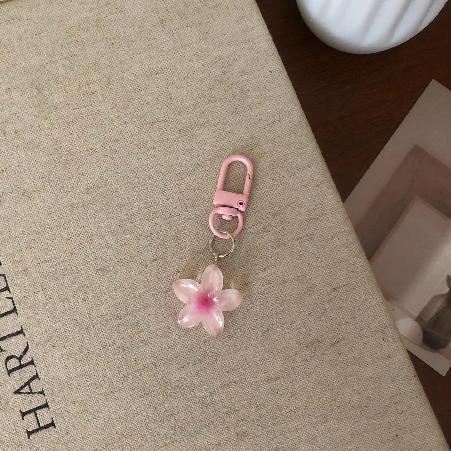 Sweet Colorful Jelly Flower Key Chain Color DIY Flower Cute Keychains