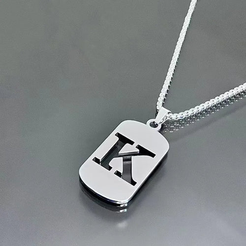 Stainless steel Men Women Pendant Necklace Hollow 26 Mother Without