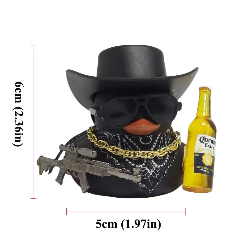 Cowboy Rubber Duck Car Ornament for Jeep Duck Car Dashboard