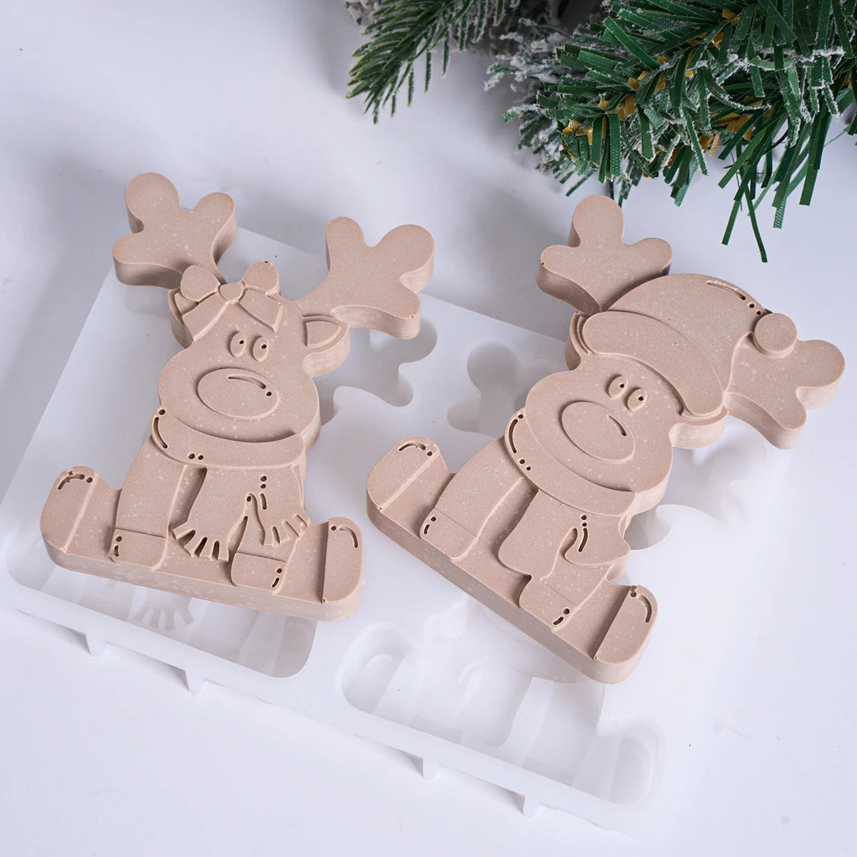 3D Reindeer Silicone Mold DIY Handmade Creative Christmas Ornament
