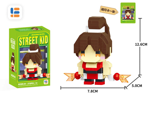 Anime Street Fighter Fighting Game Action Building Blocks KenMasters