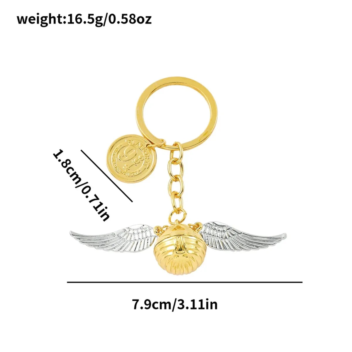 Keychain Golden Snitch Pendant Fashion Trend Backpack Accessory for