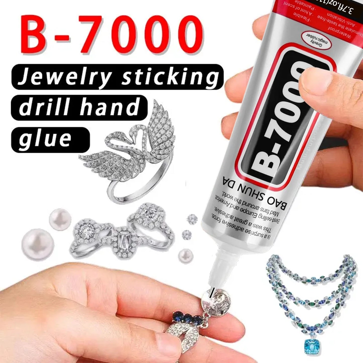 B7000 transparent glue,with precision nib,rhinestone glue,rhinestone