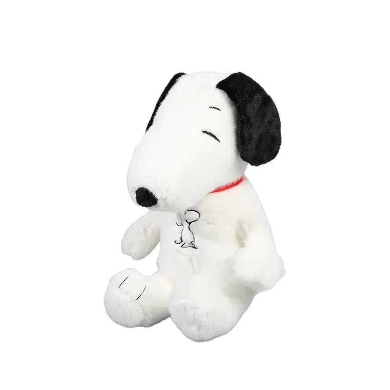 New Baby Breathing Soothing Snoopy white dog Plush Doll Sleeping