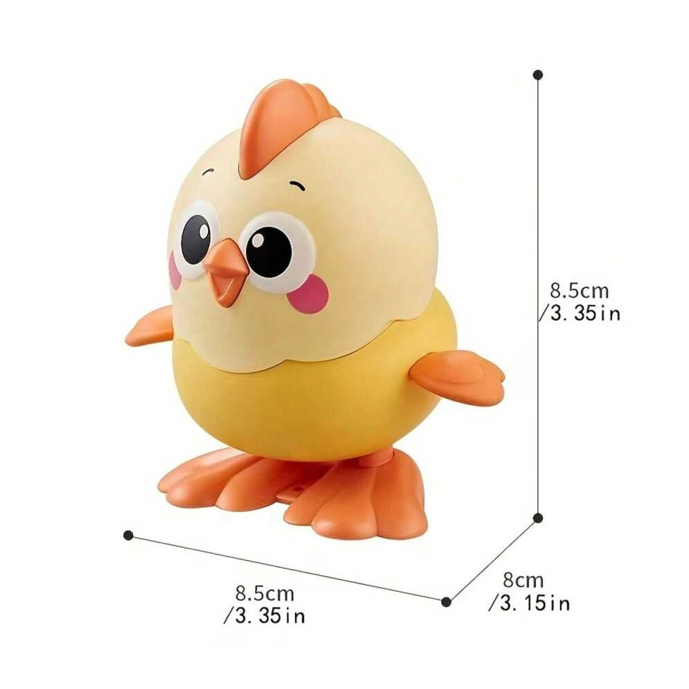 Novelty Clockwork Cartoon Jumping Chicken Toy,Interactive Crawling Toy