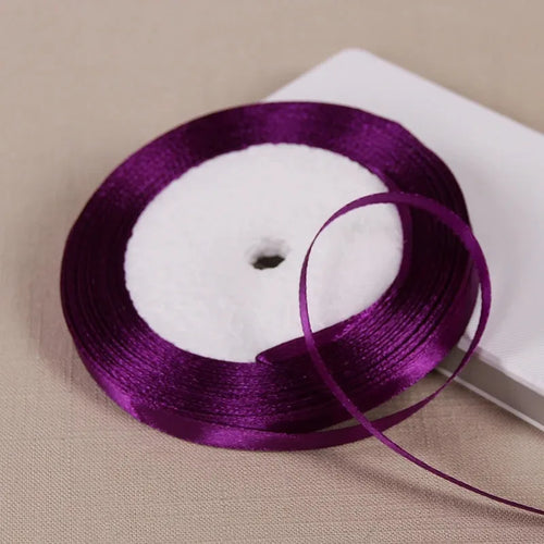 25Yards 6mm Silk Satin Ribbons for Crafts Bow Handmade accessories for