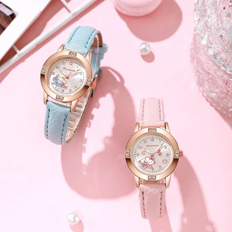 Sanrio Hello Kitty Watch Kawaii Kuromi Cinnamoroll Quartz Casual