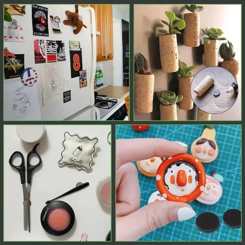 30/50/100pcs Self Adhesive Magnetic Dia 20mm Thickness 2mm Round