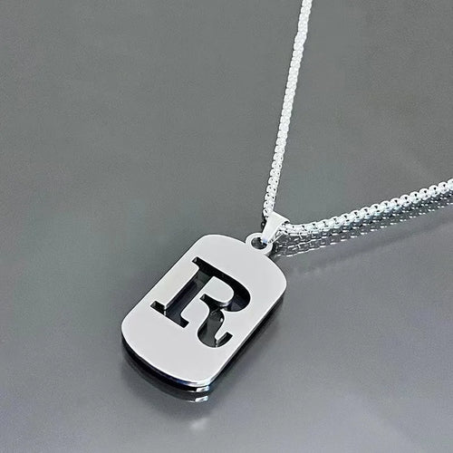 Stainless steel Men Women Pendant Necklace Hollow 26 Mother Without