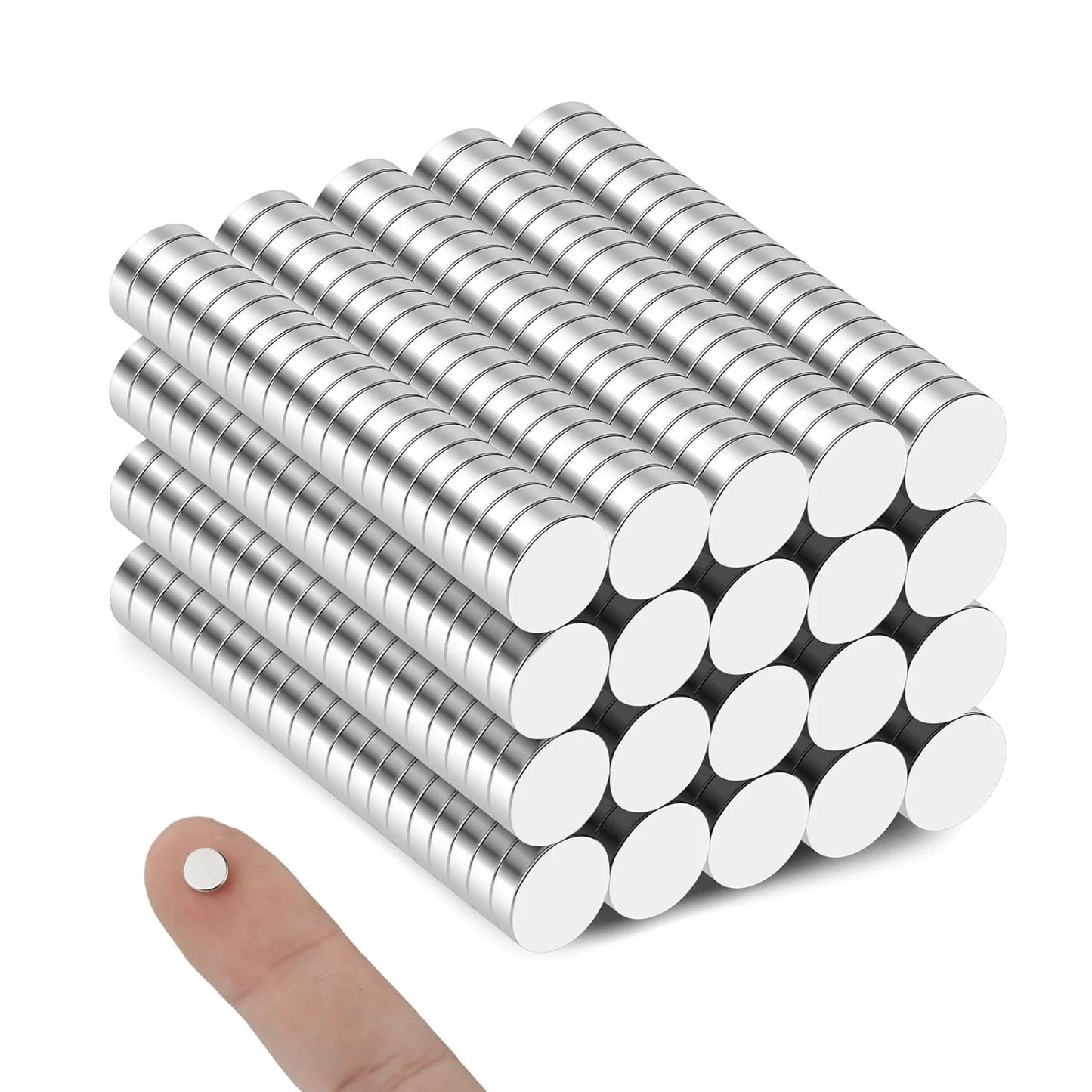 100 Piece 6x2mm Strong Round Magnets for Fridge, DIY, Building,