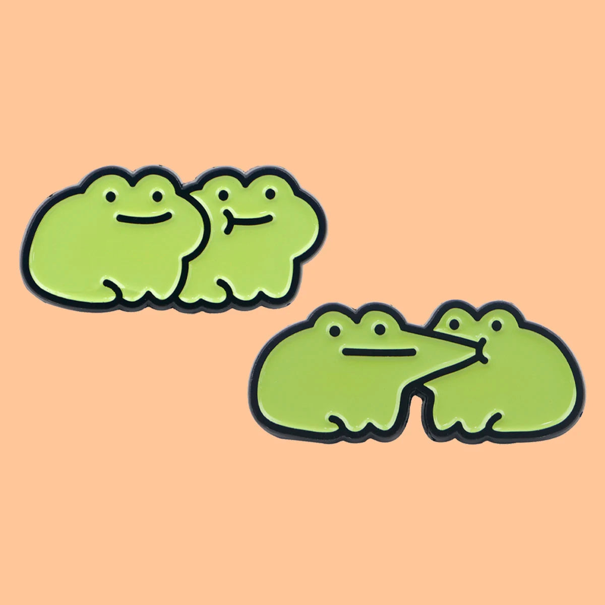 Cute Frogs Enamel Pin Cartoon Animals Pin Badge on Backpack Women's