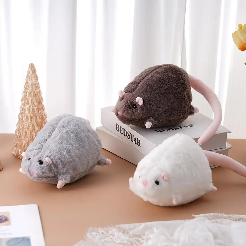 Cute 40/90cm Mouse Doll Plush Oversized Flower Branch Rat Doll Cartoon