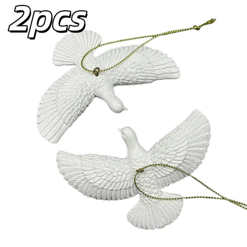 1-6pcs Style Friendship Doves Peace Doves Resin Christmas Ornament
