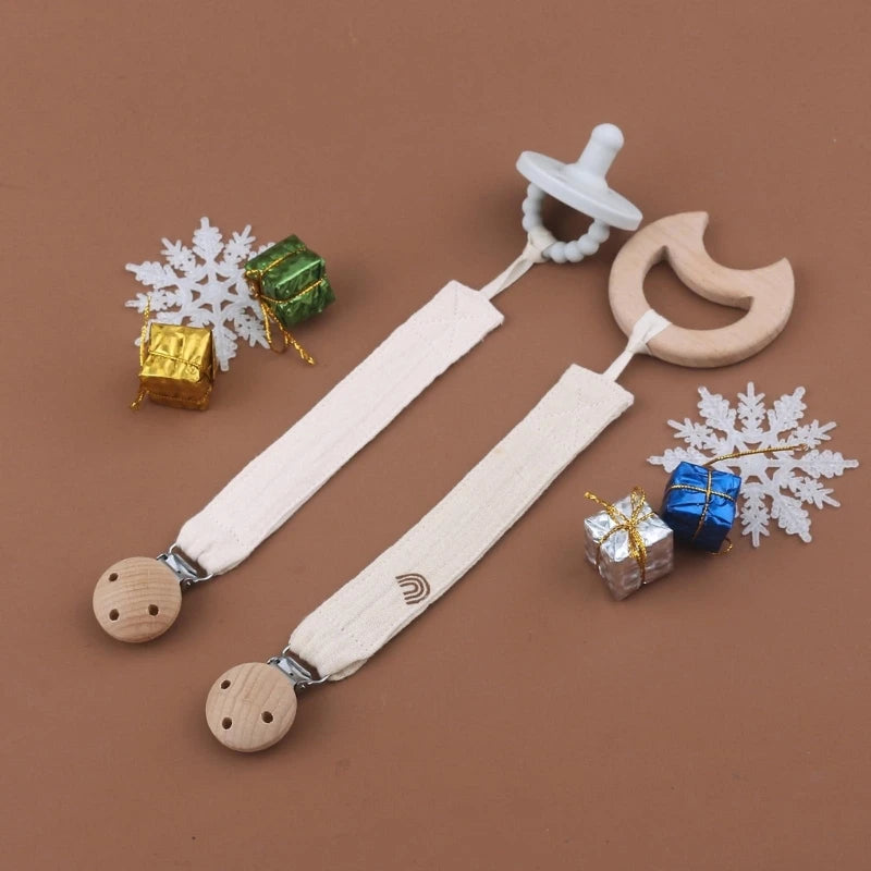 Baby Pacifier Clips Soft Cotton Pacifier Chain Nipple Bracket Holder