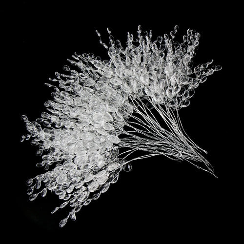 Artificial White Crystal Acrylic Water Droplet Handmade Wedding Bridal