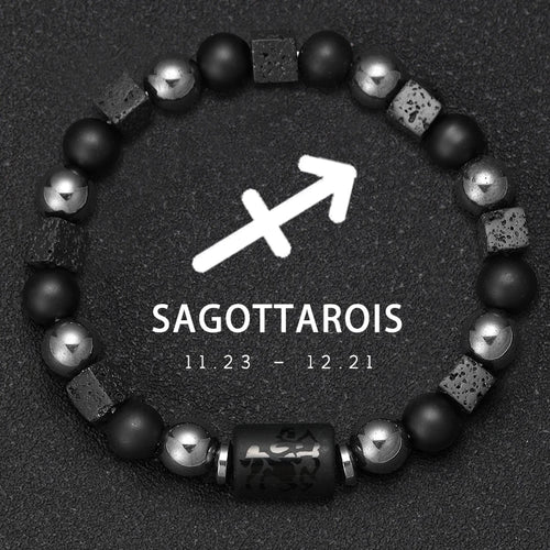 12 Constellation Zodiac Bracele Signs Beads Couples Bracelet Square