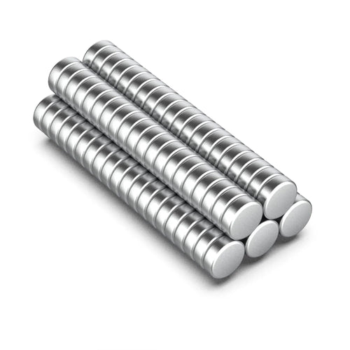 100 Piece 6x2mm Strong Round Magnets for Fridge, DIY, Building,