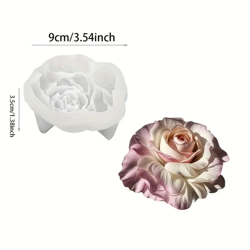 SuitableDIYCandle、Aromatherapy、Realistic Peony Flower Silicone Mold