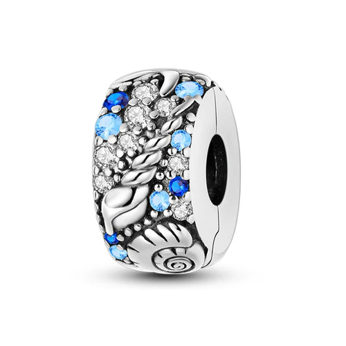 Original 925 Sterling Silver Clip Charm Inlaid Zircon Cat Butterfly