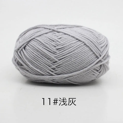 40-50g/Set 4ply Milk Cotton(80%) Knitting Yarn Needlework Dyed Lanas
